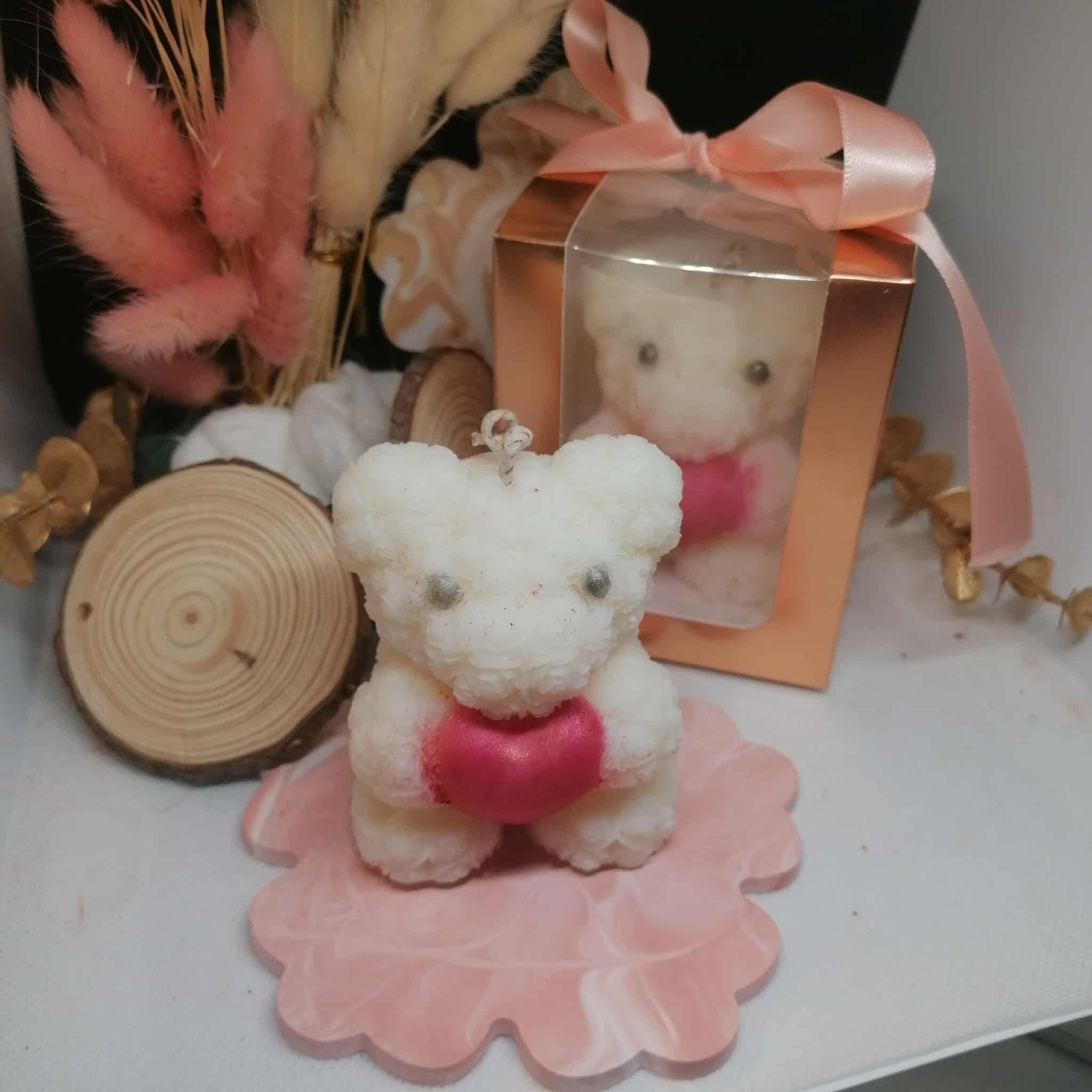 Bougie "Petit ours d'amour"