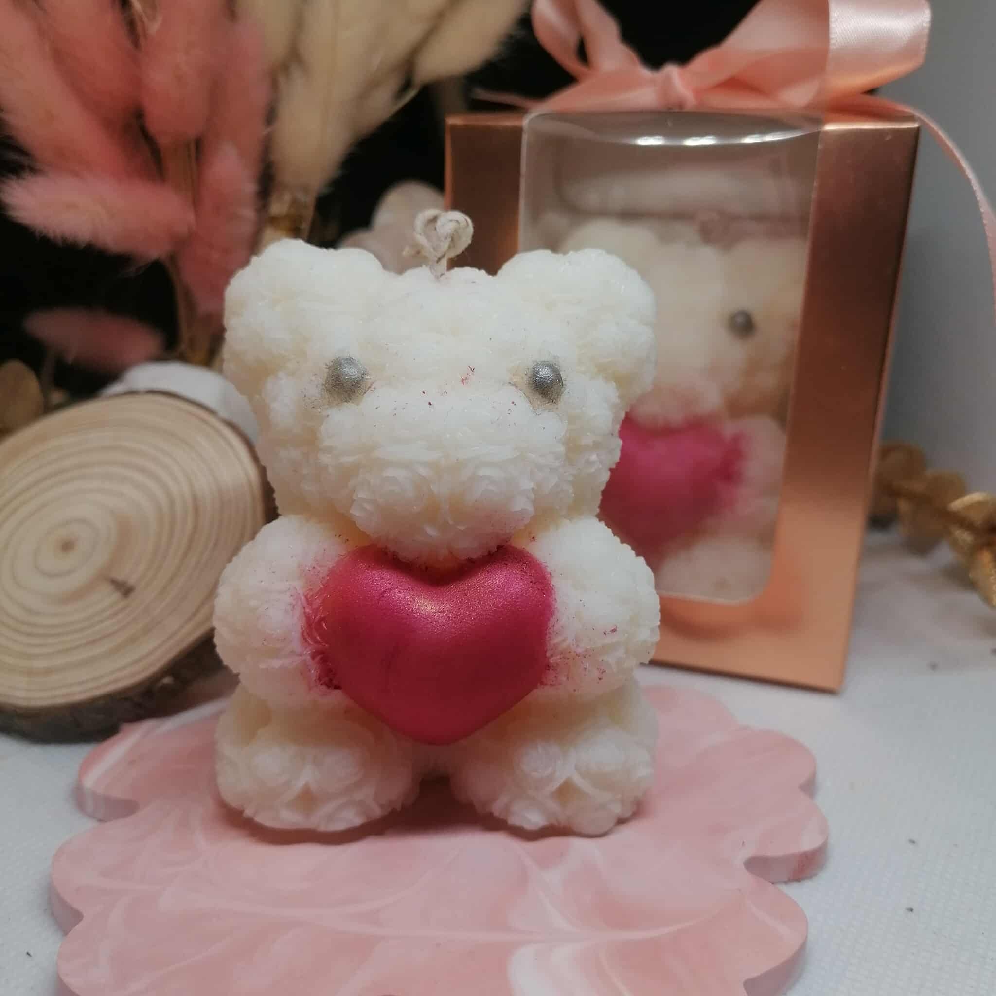 Bougie "Petit ours d'amour"