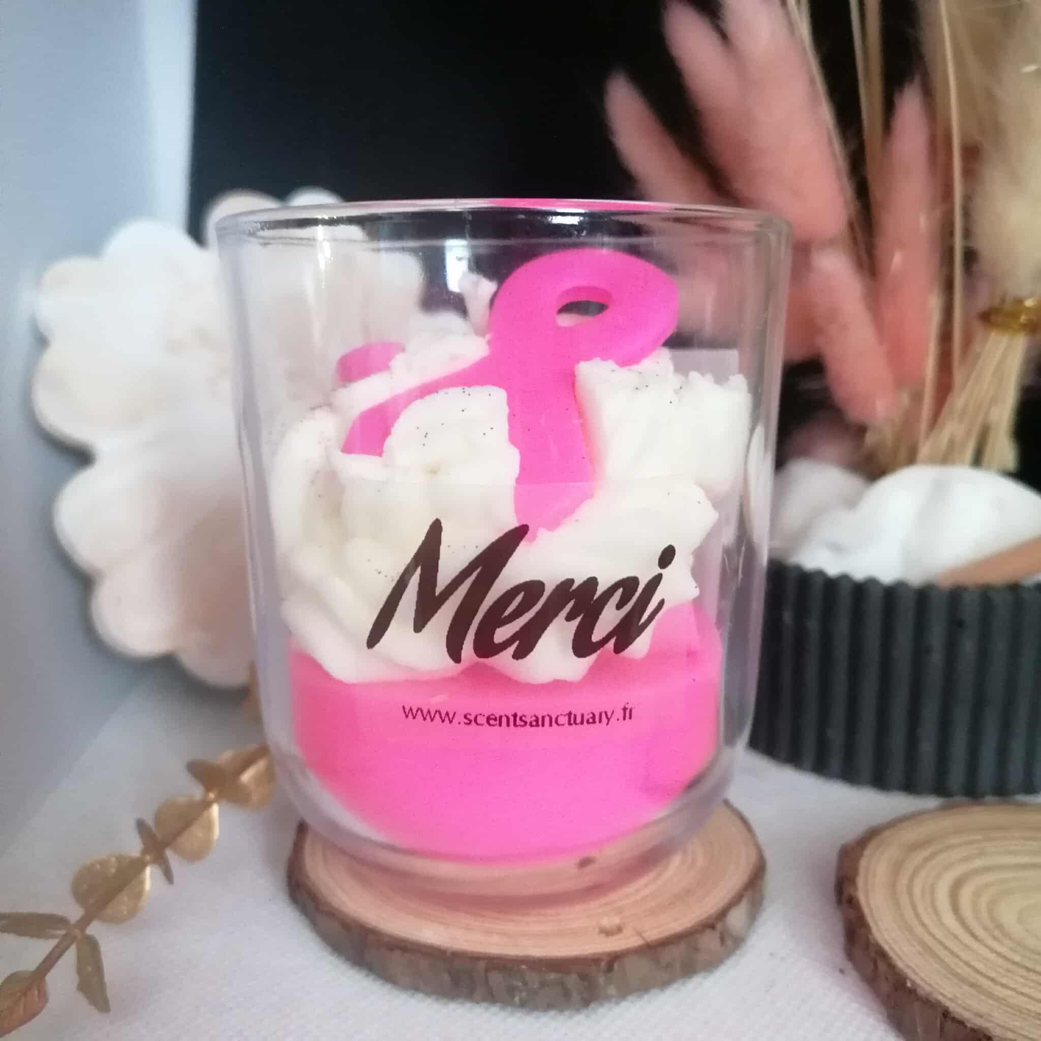 Bougie gourmande " Merci"
