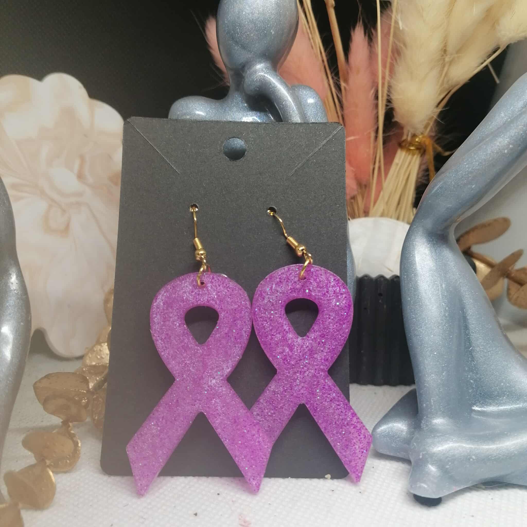 Boucles d'oreilles "Octobre rose"