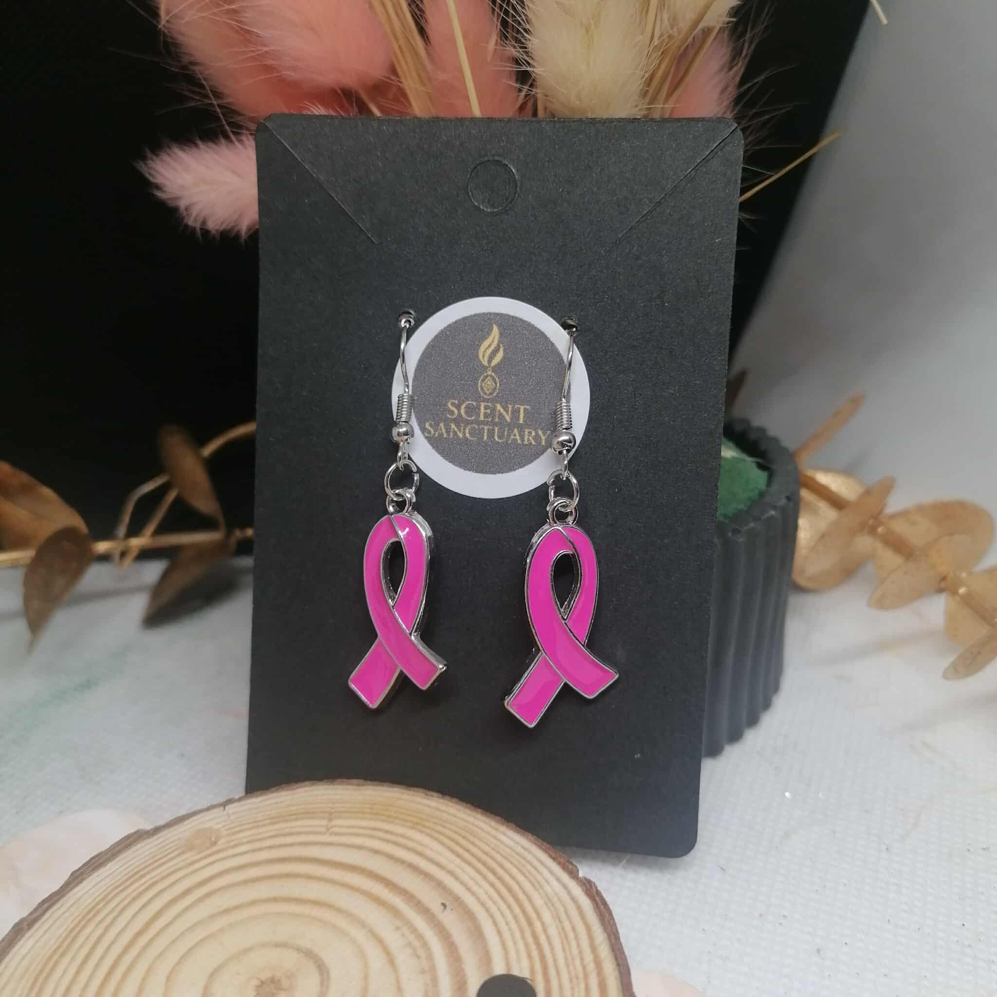 Boucles d'oreilles " Octobre Rose "