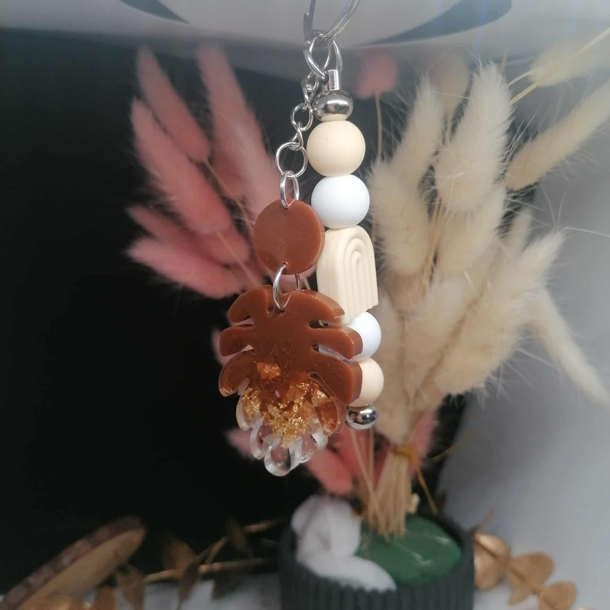 Porte clé "feuille"